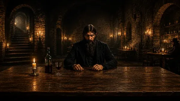 Grigori Rasputin, whose death in 1916 remains disputed, did he die from poison or a bullet? Photographed in imperial Russia